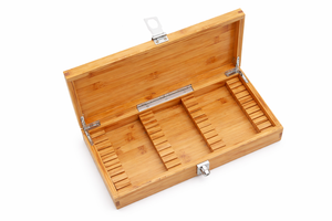 กล่องเก็บมีดไม้ไผ่พรีเมียม กล่องจัดระเบียบมีดไม้รักษ์โลก พร้อมช่องปรับได้ กล่องใส่มีดครัวที่ทนทาน - Product Image 4