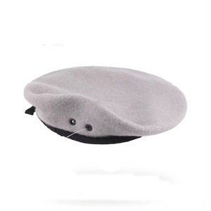 Customizable Comfortable Polyester and Wool <b>Beret</b> Cap Factory Hot Sale Outdoor Ceremonial Hats - Product Image 2