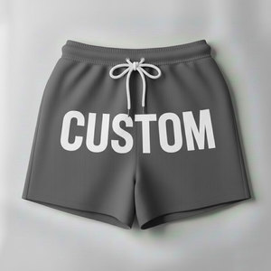 Pantalones Cortos Deportivos Casuales para Hombre con Logotipo Personalizado Bordado, Detalle de Botones, Tela Suave y Elástica, Transpirable, Ecológico, de Secado Rápido - Product Image 1