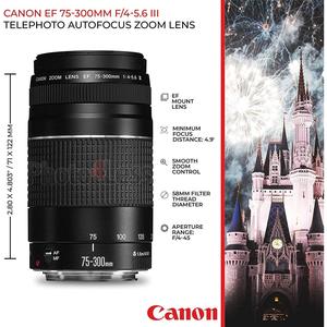 Appareil photo reflex numérique Rebel T7 avec objectif HD 18-55 mm et 75-300 mm, ensemble comprenant un sac à bandoulière, des cartes mémoire, un objectif grand angle, un téléobjectif, un trépied - Product Image 5
