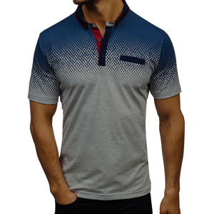 Logotipo personalizado de la marca de los hombres para los polos de algodón suave de color sólido para los negocios y ropa casual - Product Image 1