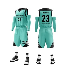 Maillot de basket-ball adulte et enfant à séchage rapide uniforme d'entraînement personnalisable pour garçons filles vêtements de sport enfant survêtement tenue de sport - Product Image 1