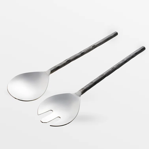 Ensemble de salade en bois d'acacia Offre Spéciale poignée hôtel Restaurant maison personnalisé ustensile à salade en bois d'acacia fourchette et cuillère ensemble de couverts de serveur - Product Image 6