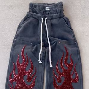 Pantalones Deportivos con Lavado Ácido al por Mayor, Pantalones Deportivos de Alta Calidad para Hombre con Bolsillos, Pantalones Deportivos con Logotipo Personalizado para Hombre - Product Image 2