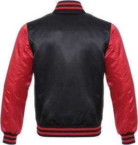 Custom Shiny Satin Printable <b>Bomber</b> <b>Varsity</b> <b>Jackets</b> for <b>Men</b> Warm Winter <b>Jackets</b> <b>Men's</b> Plus Size Embroidered <b>Jacket</b> - Product Image 4