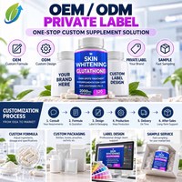 Fabricant OEM ODM de capsules de L-Glutathion 2000mg pour éclaircir la peau, 120 unités, complément en marque privée pour les importateurs européens