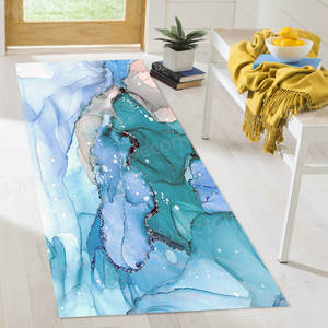 Tapis imprimé : Design moderne de luxe en marbre pour chambre à coucher, salle de bain, tapis fin non tissé - Product Image 4
