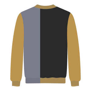 Pull tricoté 3 tons noir et or de la Fraternité grecque Divine Nine, avec broderie chenille Année de fondation, style universitaire - Product Image 3