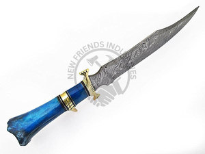 Wholesale Damascus Steel Bowie <b>Knife</b> Sharp Fixed Blade <b>Knife</b> Ambidextrous Exotic Camel <b>Bone</b> <b>Handle</b> Sheath Hunting Camping <b>Knife</b> - Product Image 4