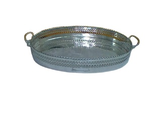 ถาดรองชามอาหารสแตนเลสสตีลสุดหรูถาดสำหรับตกแต่งร้านอาหารโรงแรมถาดเสิร์ฟอาหารฐานร้อน - Product Image 3