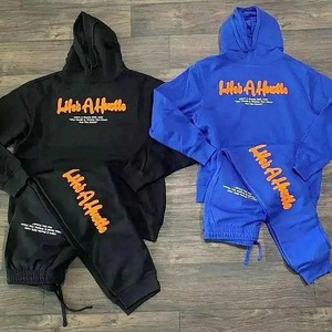 Conjunto de chándal y pantalones de chándal holgados de gran tamaño para hombre, conjunto de Sudadera con capucha y pantalones de chándal, estilo informal estampado para seguimiento de verano - Product Image 2