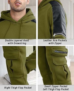 ชุดวอร์มวิ่งจ๊อกกิ้งผ้าฝ้าย100% ลำลองสำหรับผู้ชายชุดวอร์มแขนยาวแจ็กเก็ตและกางเกงพร้อมเทคนิคการพิมพ์ลายฮู้ด - Product Image 5