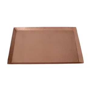Plateau en cuivre pur et de haute qualité pour le service et l'affichage dans les salons disponible à un prix abordable pour l'exportation en vrac - Product Image 1