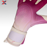 Professionelle Fußball-Torwarthandschuhe für Erwachsene und Kinder Neues Design Latex-Finger Leder-Material Verstellbares Handgelenk Wasserdicht