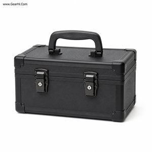Caja de herramientas industrial de primera calidad con compartimentos, estuche con cerradura de seguridad y bolsas para municiones - Product Image 1