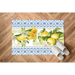 Tapis imprimé citron - Décoration estivale moderne pour cuisine, salle de bain, couloir, avec tapis à poils doux - Product Image 5