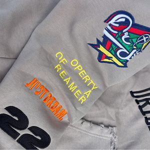 Streetwear 500 Gsm French Terry Zipup Vintage High Quality Cotton Sweatshirt Heavyweight Embroidery Acid Wash Zip up <b>Hoodie</b> - Product Image 3