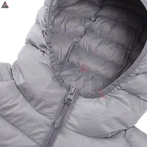 Haute qualité coton tissu fermeture éclair hiver femmes doudoune léger et respirant manches longues à capuche - Product Image 3