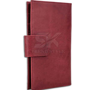 Portefeuilles de voyage fins personnalisés avec fermeture éclair en cuir véritable pour hommes - Product Image 3