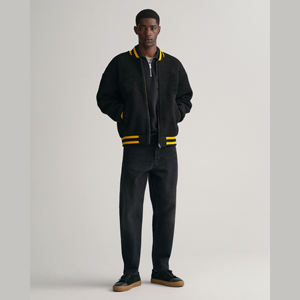 Buena calidad al por mayor personalizado 100% algodón estilo High Street impermeable a prueba de viento bombardero Varsity chaqueta hombres - Product Image 5