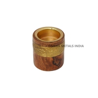 Quemador de Incienso de Acero Inoxidable de Alta Calidad con Base de Madera, Decoración India Árabe para Aromatizar el Hogar, Uso Religioso en Interiores
