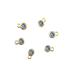 London màu xanh Topaz Vòng <span class=keywords><strong>Bezel</strong></span> bạc thiết lập Vàng & rhodi mạ Mặt dây chuyền cho Đảng - Product Image 1