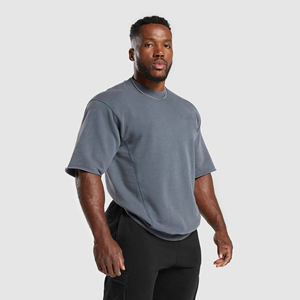 Camiseta 250G Sun Faded, camiseta de manga corta teñida con spray, camiseta con degradado lavado desgastado, hombros sueltos, ropa Retro para hombre, camiseta personalizada - Product Image 6