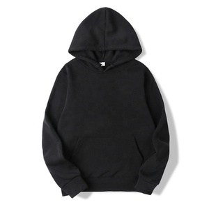 Sweat-shirt à capuche unisexe 100% coton molletonné, couleur unie, décontracté, avec poche avant, taille US, logo personnalisable - Product Image 5