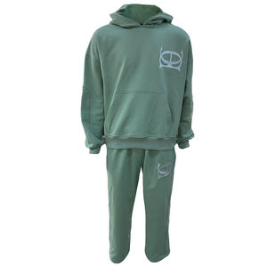 Conjunto Deportivo Informal de Algodón para Hombre, Sudadera con Capucha y Pantalones Deportivos con Estampado Personalizado, Conjunto Deportivo con Parches - Product Image 1