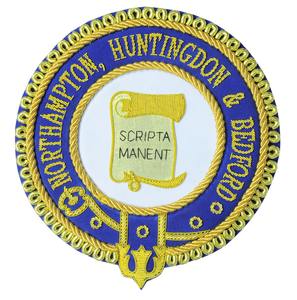 Insigne de manteau de garde Durham KT personnalisé brodé 3D tissu et feutre à coudre fixation magnétique insigne de robe maçonnique - Product Image 2