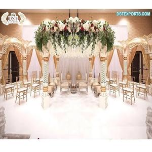 Design Haveli traditionnel exclusif Vidhi Mandap pour les mariages du sud du Sri Lanka avec les piliers du sud Jaali Maharani Mandap UK - Product Image 1