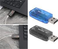 Tarjeta de sonido estéreo USB 5,1 externa Adaptador de tarjeta de sonido de audio USB 2,0 a 3D Virtual 5,1 para Windows y Mac, PC, Notebook