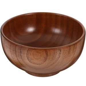 Tazón Redondo de Madera de Diseño Moderno con Color Marrón para el Hogar y Mesa de Boda, Vajilla, Tazones para Servir Alimentos - Product Image 4