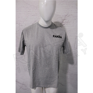 เสื้อยืดผ้าฝ้ายสีเทาหนา300แกรมโลโก้ ranzia OEM ใช้ได้ทั้งชายและหญิงไซส์ใหญ่พิเศษเหมาะสำหรับยิมและสตรีทแวร์ - Product Image 1