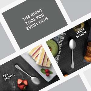 Set di posate in acciaio inossidabile da 20 pezzi, elegante collezione di utensili con finitura a specchio - Product Image 6