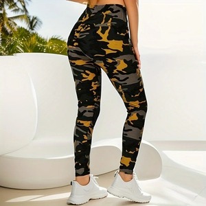 Pantalon de sport de haute qualité pour femmes XL grande taille Leggings de yoga solides personnalisables taille élastique taille haute impression conception cordon de serrage - Product Image 4