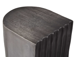 Tabouret latéral en métal avec finition argentée pour la maison, l'hôtel et le bureau. - Product Image 2