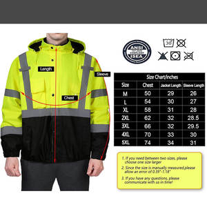 Chaqueta de Seguridad de Invierno para Hombre, Ecológica, Impermeable, Cortavientos y Transpirable, de Poliéster/Nailon - Product Image 6