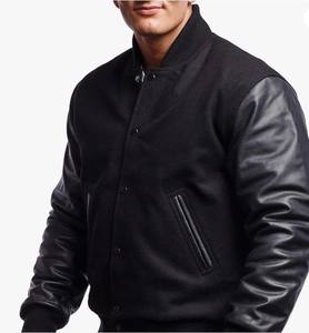 Fratres เสื้อแจ็คเก็ตเบสบอลแขนเสื้อหนัง PU ปักตามสั่ง - Product Image 1