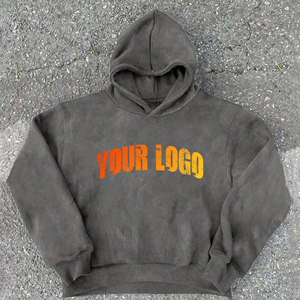 ผู้ผลิตขายส่งเสื้อฮู้ดซิปแบบหนา 400 แกรม ซักกรด พิมพ์โลโก้ตามสั่ง ผ้าเฟรนช์เทอร์รี่บุซับใน สำหรับทุกเพศ - Product Image 5