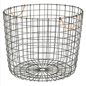 Panier de rangement en fil métallique personnalisé en usine Panier de rangement en fil métallique en treillis métallique pour le stockage - Product Image 1