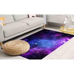 Tapis Ciel Étoilé : Paysage Galactique Violet, Tapis d'appoint Antidérapant, Tapis en Chenille - Product Image 3