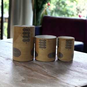 Impression émaillée Décoration d'intérieur Oeuvre d'art personnalisée Design Verre Votives Table à dîner Centre de table Pots et récipients à bougies vides - Product Image 2