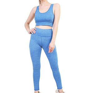 Ensemble de yoga pour femmes fabriqué au Pakistan, écologique, respirant, en spandex/polyester, 2 pièces, confortable et abordable - Product Image 1