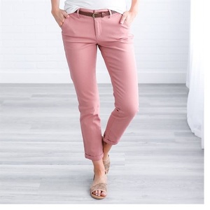 Pantalon chino en coton de haute qualité pour femmes pantalon de golf décontracté formel pour femmes pantalon droit nouveau prix de gros pour l'été - Product Image 3