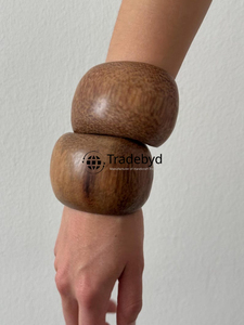 Classic Natural Wood Bangle Handmade Jewelry for <b>Girls</b> by Tradebyd - Product Image 2