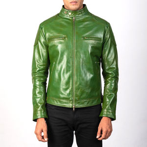 Meilleure vente Veste d'hiver à col montant longue pour hommes Logo personnalisé High Street Cuir véritable Streetwear conçu par les OEM - Product Image 3