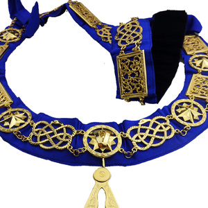 Oficiales Royal Arch Capítulo Oficial Collar de cadena Triple Masonic Regalia Royal Arch Oficiales Collar de cadena - Product Image 6