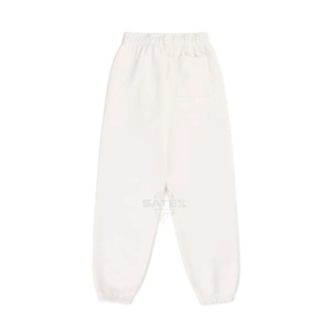 Pantalons de survêtement personnalisés en molleton lourd délavé à l'acide pour hommes, style vintage uni, streetwear, écologique, décontracté, broderie haute - Product Image 2