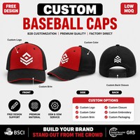 Gorra de Béisbol Personalizada de Dos Tonos, 6 Paneles, Bordada, de Algodón, con Cierre a Presión, para Equipos Juveniles, MOQ Bajo, Venta al Por Mayor